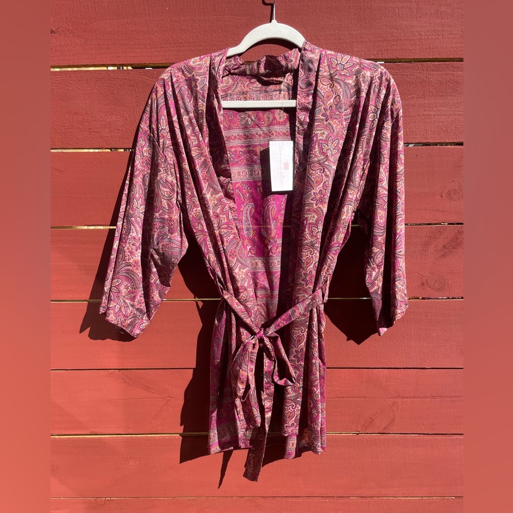 Vintage Sari Kimono Robe